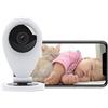 HiKam S5 - Telecamera di sorveglianza WLAN IP, con app e Alexa, WiFi Babyphone, rilevatore di movimento, notturno, supporto in Germania (2021 Nuovi Gen, bianco)