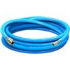 AUPROTEC Set di Tubi per Aria Compressa, 8 mm Diametro Interno, 5 m, Tubo in PVC Con Attacco Rapido in Ottone per Compressore, Altamente Flessibile
