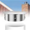 DNGH Copertura per tubo del camino da 120 mm fino a 130 mm, copertura per canna fumaria, in acciaio inox, coperchio per foro, diametro 122 mm, profondità: circa 45 mm
