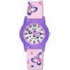 Q&Q Orologio per bambini in silicone, 10 bar, motivo colorato, analogico, al quarzo, Rosa/lilla., Classico
