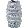 N/X JARRÓN CERÁMICA 33CM GRIS CRAQUELADO/PLATA_°20X33CM BOCA:10X10CM