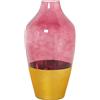 AlexandreHouse JARRÓN CRISTAL DORADO/ROJO °18X35CM,BOCA:°6,5BASE:°10,5