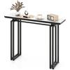 LIFEZEAL Tavolo Console Moderno, Tavolo Consolle con Effetto di Marmo, Tavolo d'Ingresso, Telaio in Metallo, Piedini Regolabili, Salvaspazio, Corridoio, Soggiorno, Entrata, Max 30kg, 110x30x81cm, Nero