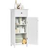 COSTWAY Mobile Bagno, Armadietto Salvaspazio con Cassetto e 2 Ripiani Regolabili, Mobiletto Multiuso in Legno per Soggiorno, Camera da letto e Ufficio, 36 x 30 x88cm (Bianco)