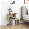 Homgoday Comodino in rovere Sonoma, 50 x 30 x 51,5 cm, in legno ingegnerizzato, comodino, tavolino per divano, mobiletto per soggiorno e camera da letto