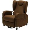 MyVorrei Poltrona Relax 2 Motori Braccioli Estraibili Maniglione Posteriore 4 Ruote Rivestimento Microfibra Dispositivo Medico Classe 1 Jessica