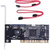 Herklotzn Scheda di espansione interna PCI SATA Controller a 4 porte con due cavi Sata, per PC desktop, compatibile con SATA Duro