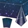 QUERICKY 4 pz Space Galaxy Tovaglie Party, Forniture Copritavolo Notte Stellata, 220x130cm Space Explore Copritavolo a tema per Space Galaxy Theme Party, Outer Space Stars Decorazioni di compleanno a tema