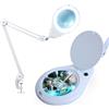 Neatfi Lampada d'ingrandimento Elite HD XL Super LED con morsetto, 6500K, 12 W, Eye-Friendly, salvaspazio, lente d'ingrandimento regolabile senza abbagliamento (18 CM, Bianco)