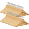 ABHENG Grucce Legno, 100 Pezzi, Appendiabiti in legno per abiti, Grucce naturale Salvaspazio per Armadio, Gancio girevole 360°, Barra Portapantaloni Antiscivolo, Naturale, AWY03100N