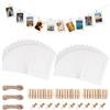 JINTANG 30 Pcs cornici portafoto in cartone,10 x 15 cmcornici di Carta Kraft per Foto DIY,Cornici di Carta,Hanging decorazione della parete,con 30 pz clip e 3 pz corde di canapa set(bianco)