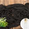 AOKSUNOVA Runner da Tavola in Mussola Nero 300 x 80 cm | Garza plissettata in poliestere con bordi rifiniti, stile rustico ed elegante, adatta per matrimoni, feste e decorazioni