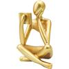 Dnoifne Statua Donna che Legge in Oro, Scultura Pensatore, Decorazione Arte Astratta, Figura Estetica Moderna per Decorazione Casa, Soggiorno, Camera da Letto, Ufficio, Scaffale, Scrivania