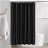 LUKDUNG Tenda da Doccia 120 x 200 cm, Tenda da Doccia, Anti-Muffa per il Bagno, Tessuto Lavabile in Poliestere, Impermeabile e Lavabile con 12 Anelli per Tenda da Doccia, Nero