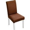 Lovelegis 2 Coprisedie Elasticizzati con Schienale - Lavabile - Elastico - Protettivo - Cucina - Sala da Pranzo - Casa - Arredamento - 2 Pezzi - Colore Marrone