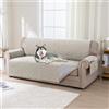 BellaHills 100% Impermeabile Copridivano 3 Posti con Braccioli, Copridivano Impermeabile, Copri Divano Trapuntato in Microfibra Con Tasche Portaoggetti, Seduta 172cm, Rovere Francese