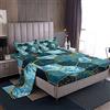 Loussiesd Set di lenzuola in marmo Set di biancheria da letto a nido d'ape in marmo per ragazzi ragazze arte astratta Esagono geometrica lenzuola Adulti Super Soft Blue Set letto matrimoniale