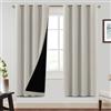 BellaHills Tende Oscuranti per Interni Tende Termiche per Soggiorno 2 Pezzi, Tenda Oscurante ad Anelli Tende Camera da Letto Moderne L140 x A225 cm, Pietra Pomice