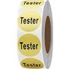 Hybsk 20 mm rotondo oro metallizzato Tester cosmetici adesivi totali 500 etichette adesive per rotolo (oro, singola fila)