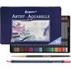 Surcotto Matite acquerellabili - 36 matite colorate solubili in acqua, matite colorate acquerellabili per bambini e adulti | a base d'acqua, colori delicati, con scatola di latta e pennello fine, 36