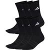 adidas Unisex - Adulto Cushioned Crew Socks 6 Pair Pack, white/white/black, 42-45