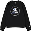 Champion Legacy Graphic Shop Authentic (220246) -Soft Compact Powerblend Fleece Crewneck Felpa, Nero, XS Uomo