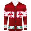 COOFANDY Cardigan da Uomo Maglione Natalizio Maglione Lavorato a Maglia Maglione Brutto Norvegese con Renna con Collo a Scialle