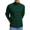 Sailwind Maglione da uomo a collo alto, lavorato a maglia intrecciata, vestibilità aderente, tinta unita, Verde scuro, L