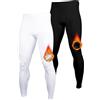 Towintec Pantaloni a Compressione Uomo, Allenamento Calzamaglia da Corsa Pantaloni base Foderati in pile Atletico Strato Base Inverno Allenamento Intimo Escursioni Sci Palestra Basket Elastico Stretti
