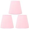 MINGZHE 3pcs Paralume Moderno in Tessuto Paralume Portatile Paralume in Tessuto Colorato Tipo E14 Paralumi in Tessuto per Lampade da Tavolo Lampade da Terra, Paralume per Comodino Camera(Rosa chiaro)