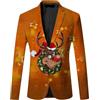Generico Completo Gessato Completo Lino Uomo Maglioni di Natale Giacca Uomo Beige Vestito da Babbo Natale Uomo Abito Completo Uomo Sartoriale Vestiti Natale Suit for Men Man Suit Costume di Babbo Natale Adulto