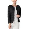 Tiasdnhod Donna Giacche Di Piumino,Giacca Da Donna Piumino Corto Cappotto Invernale Leggero E Caldo Manica Button Lunga Girocollo (Nero,M)