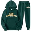 Generic Tute da Uomo Set da 2 Pezzi con Stampa di Lettere a Maniche Lunghe con Cappuccio e Pantaloni Neve Completa Offerta