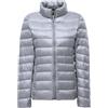 Tiasdnhod Autunno E Inverno Donna Giacche Di Piumino,Giacca Donna Cappotto Corto Giacche Piumino Ultraleggeri Packable (Grigio,XL)