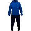 Perseo Sport Tuta Uomo in Cotone Felpato e Cappuccio Modello G24 (IT, Testo, L, Regular, Regular, Azzurro/Blu)