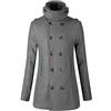 MaNMaNing Trench Uomo Invernale Versione coreana doppiopetto in lana autunno e inverno da uomo del trench coat slim alla moda casual (Grey, M)