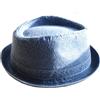 Cool4 Jeans slavati blu pork pie, cappello vintage SKA Rocky Breaking Bagno PP11 (60), Blu, 60