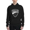 KVHSVEGO Compatible with Ducati Felpa con Cappuccio da Uomo, Maglia, Maglione a Maniche Lunghe con Pullover Casual Tascabile