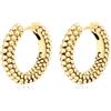 MARLION JEWELS Orecchini cerchio da donna in argento 925 texture di piccole sfere. Set Orecchini da donna cerchio con finitura in argento sterling o oro 18 carati ideali per regalo... Gioielli donna (Placcato oro)