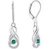 starchenie Starnny Orecchini Donna Argento 925,Orecchini Infinito with 3A Zirconia Cubica Può Birthstone Colore Smeraldo con Placcato in oro Bianco Regali di Gioielli per Donna