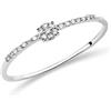 MIORE Anello di fidanzamento solitario illusione con 0,06 ct di diamanti in oro bianco 9 ct 375