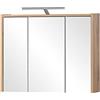 Schildmeyer Carlos - Armadietto a specchio, materiale a base di legno, finitura rovere rustico, 74,5 cm