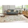 Nouristan Naveh Orient - Tappeto da soggiorno a pelo corto con frange, vintage, in velluto orientale, per sala da pranzo, soggiorno, camera da letto, colore: crema, 95 x 140 cm, rayon, 95 x 140 cm