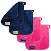 LABEAUTÉ LaBeaute Panno struccante microfibra - Struccante occhi e pulizia viso - Stuccante viso makeup - Lavabile e riutilizzabile - 21x21 cm - 4 pezzi - Blu Navy e Rosa