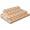 WishesMar 30 Slots Supporto per Oli Essenziali Organizzatore Mensola in Legno per Oil Aromaterapia e Profumati - Può Contenere Bottiglie di Olio Essenziale da 5-15 ml