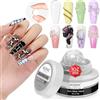 MIZHSE 30 G Clear Solid Builder Gel per unghie, colla solida per unghie artificiali, gel per unghie finte, gel per unghie in gel, gel per extension, gel 3D, nail art, fai da te, salone professionale