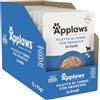 Applaws Cibo Umido Naturale al 100% per Gatti, Filetto di Tonno con Granchio in Brodo - Confezione da 12 x 70g Bustine