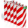 NURADA Paracolpi Garage. Protezione Portiere Auto. Pack 5. Paracolpi Portiere Auto. Paraspigoli Angolari. Angolari per Muro. Paraspigoli Gommapiuma. 40x25x2cm (Rosso riflettente)