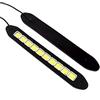 GZLMMY 1 coppia 12 V di ricambio auto DRL LED Daytime Running Light COB fendinebbia striscia impermeabile gomma flessibile veicolo guida luce di segnale di svolta bianco (20 W)