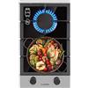 Klarstein Piano Cottura 2 Fuochi Gas, Integrato 4.2kW, ad Incasso in Acciao Inox